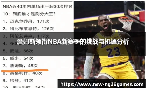 詹姆斯领衔NBA新赛季的挑战与机遇分析